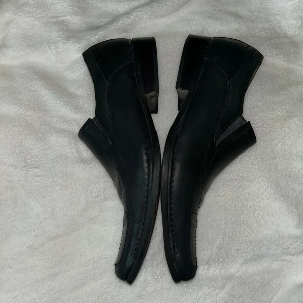 Classic Black Slip-On Leather Loafers